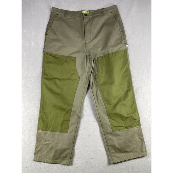 COPY - HUF Gilman Double Knee Carpenter Pants Mens Size 38x29 Green Baggy Fit U…
